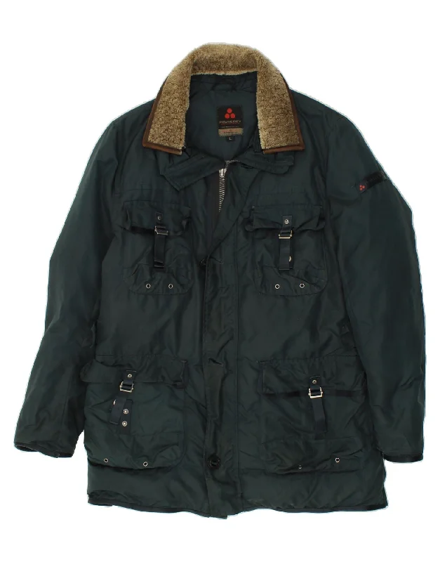 PEUTEREY Mens Utility Jacket UK 40 Large Green Polyamide