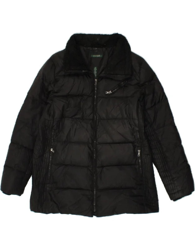 RALPH LAUREN Mens Padded Jacket UK 42 XL Black Polyester