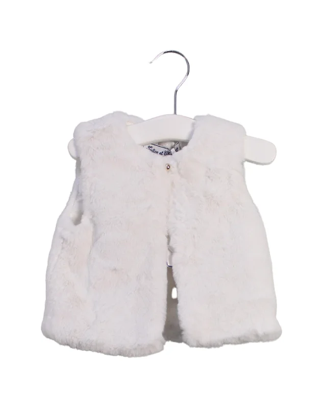 Tartine et Chocolat Faux Fur Vest 12M