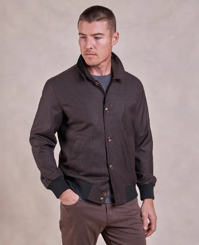 The Keats - Woll Blouson Jacket - Brown/Black