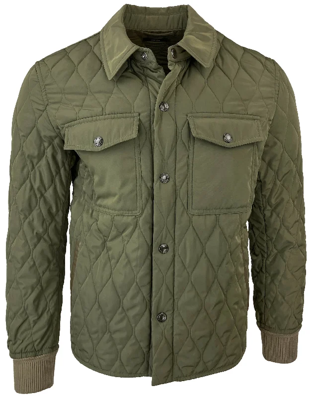 Tom Ford Ottoman Quilted Jacket in Seaweed