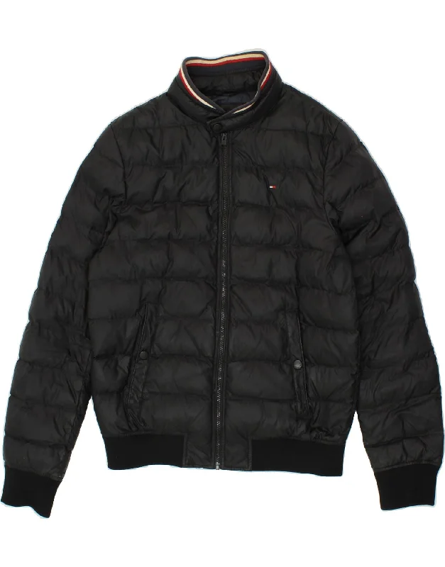 TOMMY HILFIGER Mens Padded Jacket UK 38 Medium Black