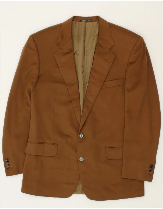 TRUSSARDI Mens 2 Button Blazer Jacket UK 38 Medium Brown