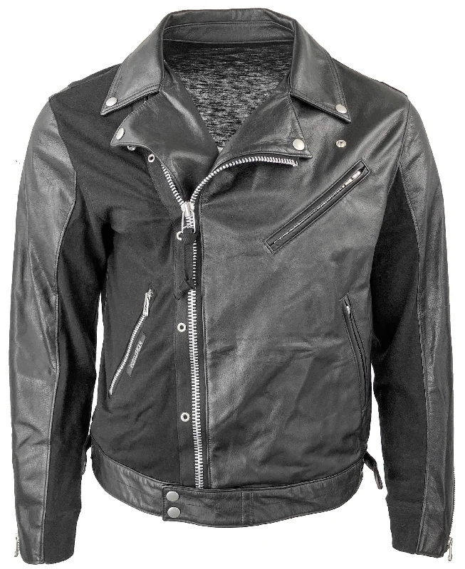 Undercover Paneled Biker Jacket in Black