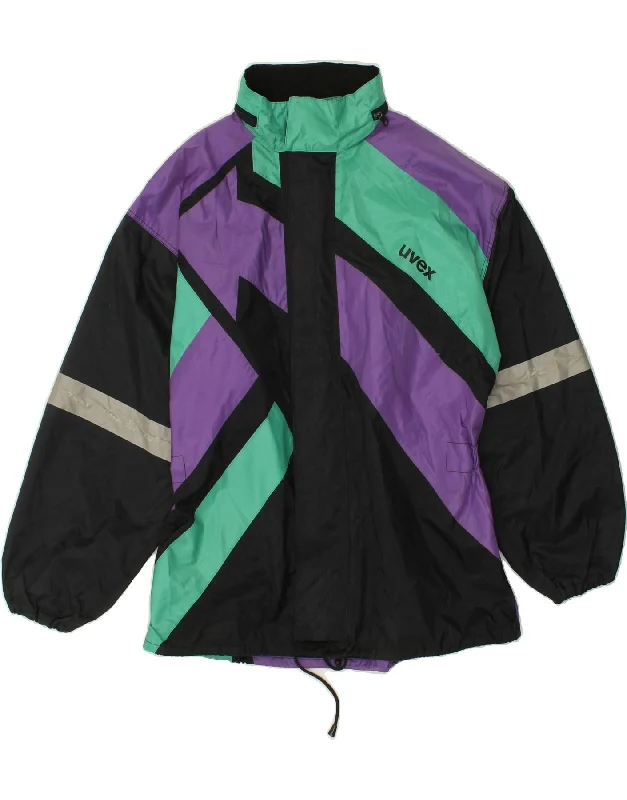 UVEX Mens Hooded Rain Jacket UK 40 Large Multicoloured Colourblock