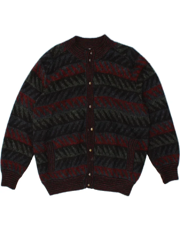 VINTAGE Mens Knit Bomber Jacket EU 52 XL Multicoloured Fair Isle