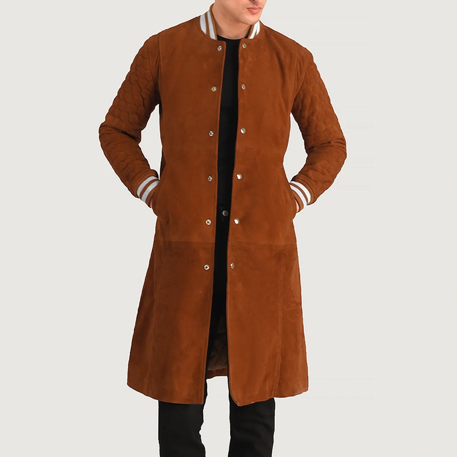 Wilde Brown Suede Varsity Coat