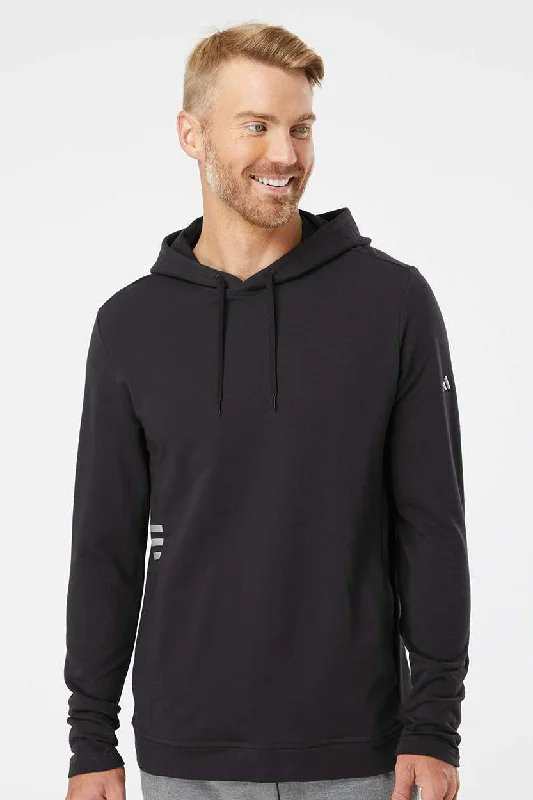 Adidas Mens Hooded Sweatshirt Hoodie w/ Pockets - Black