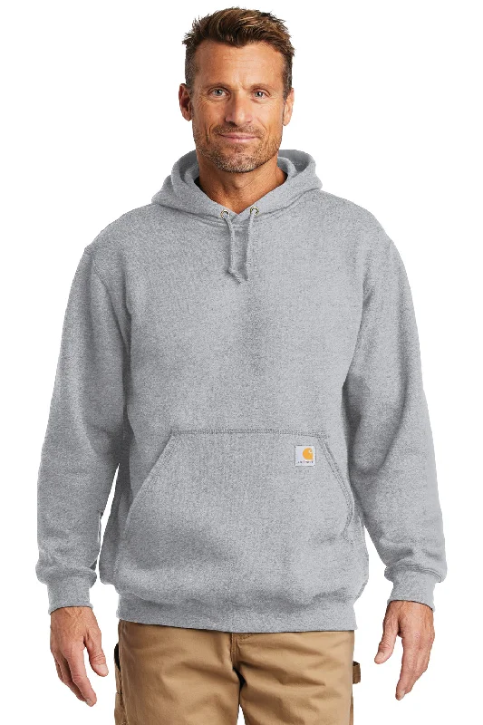 Carhartt Mens Hooded Sweatshirt Hoodie w/ Pouch Pocket - Heather Grey