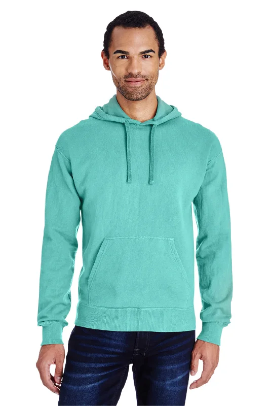 ComfortWash By Hanes Mens Hooded Sweatshirt Hoodie w/ Pouch Pocket - Mint Green