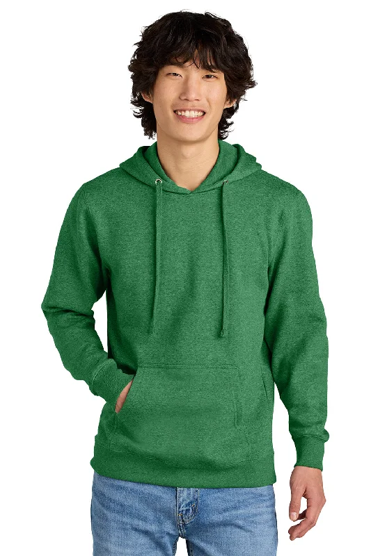 District Mens Very Important Fleece Hooded Sweatshirt Hoodie w/ Pouch Pocket - Heather Kelly Green