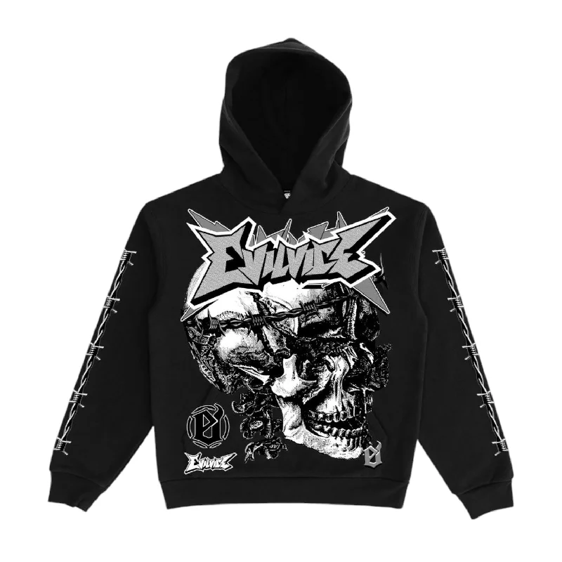 EVIL VICE: Barbed Skull Hoodie 27