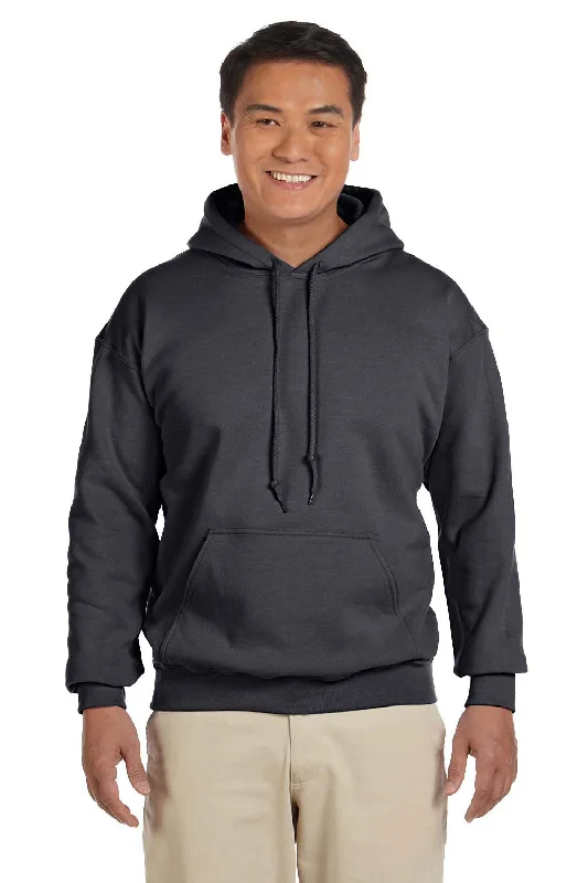 Gildan Mens Pill Resistant Hooded Sweatshirt Hoodie w/ Pouch Pocket - Charcoal Grey