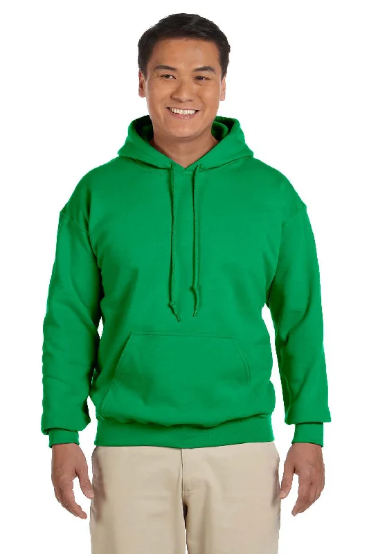 Gildan Mens Pill Resistant Hooded Sweatshirt Hoodie w/ Pouch Pocket - Irish Green