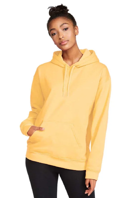 Gildan Mens Softstyle Hooded Sweatshirt Hoodie w/ Pouch Pocket - Yellow Haze