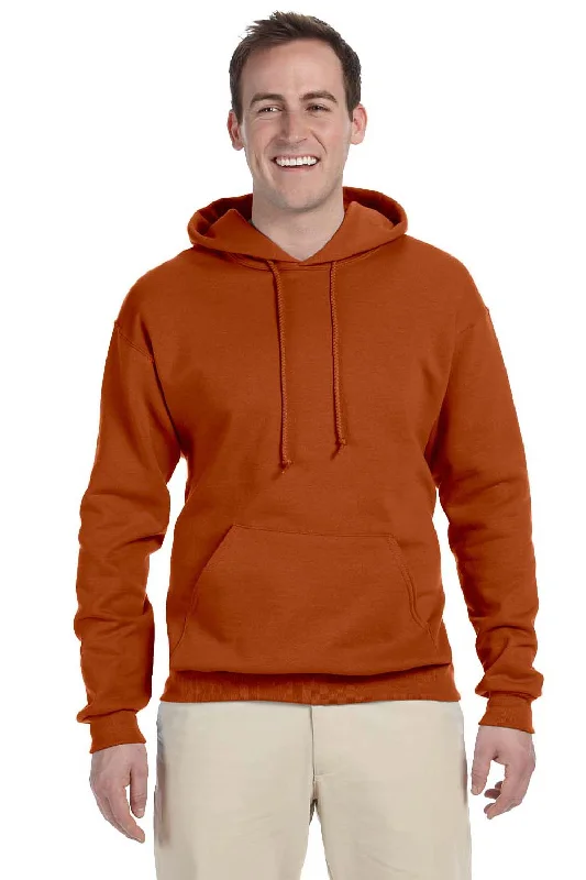 Jerzees Mens NuBlend Pill Resistant Fleece Hooded Sweatshirt Hoodie w/ Pouch Pocket - Texas Orange