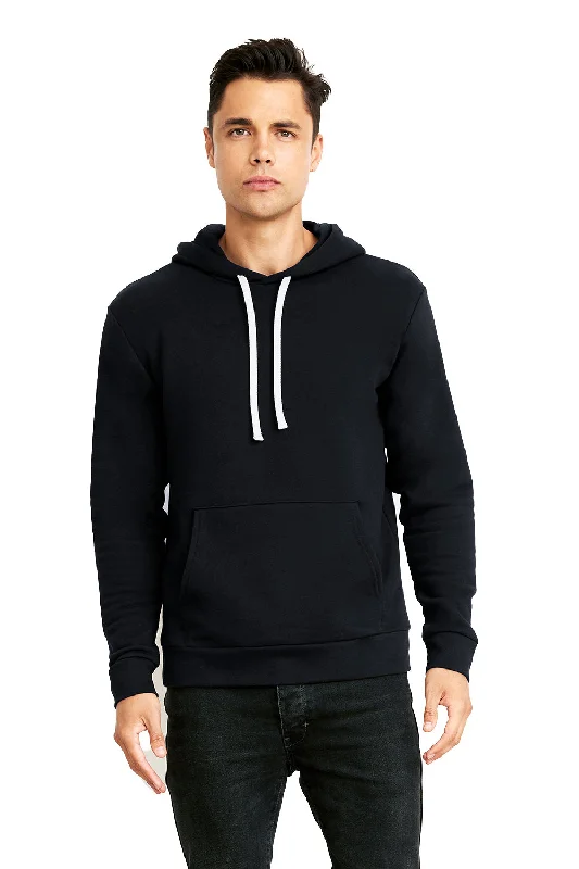 Next Level Mens Fleece Hooded Sweatshirt Hoodie w/ Pouch Pocket - Midnight Navy Blue