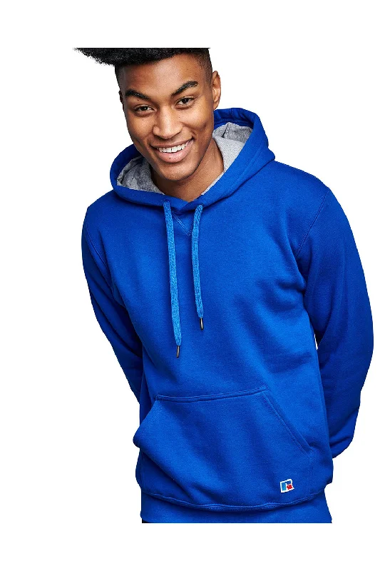 Russell Athletic Mens Classic Hooded Sweatshirt Hoodie w/ Pouch Pocket - Royal Blue - Closeout