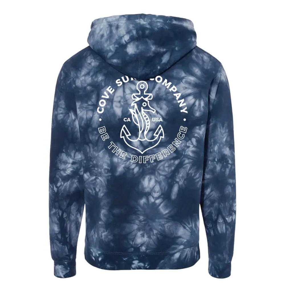 Seahorse Tie-Dye Hoodie - Navy