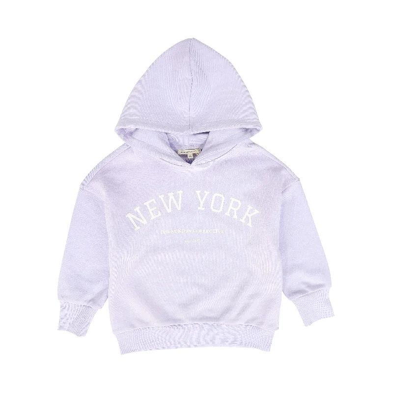 THE SUNDAY COLLECTIVE LAVENDER WORDED HOODIE [FINAL SALE]