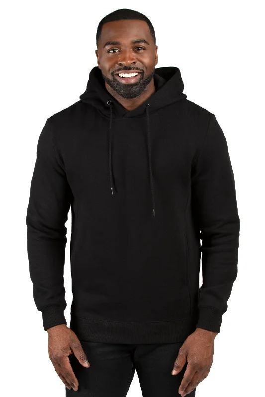 Threadfast Apparel Mens Ultimate Fleece Hooded Sweatshirt Hoodie w/ Pockets - Black